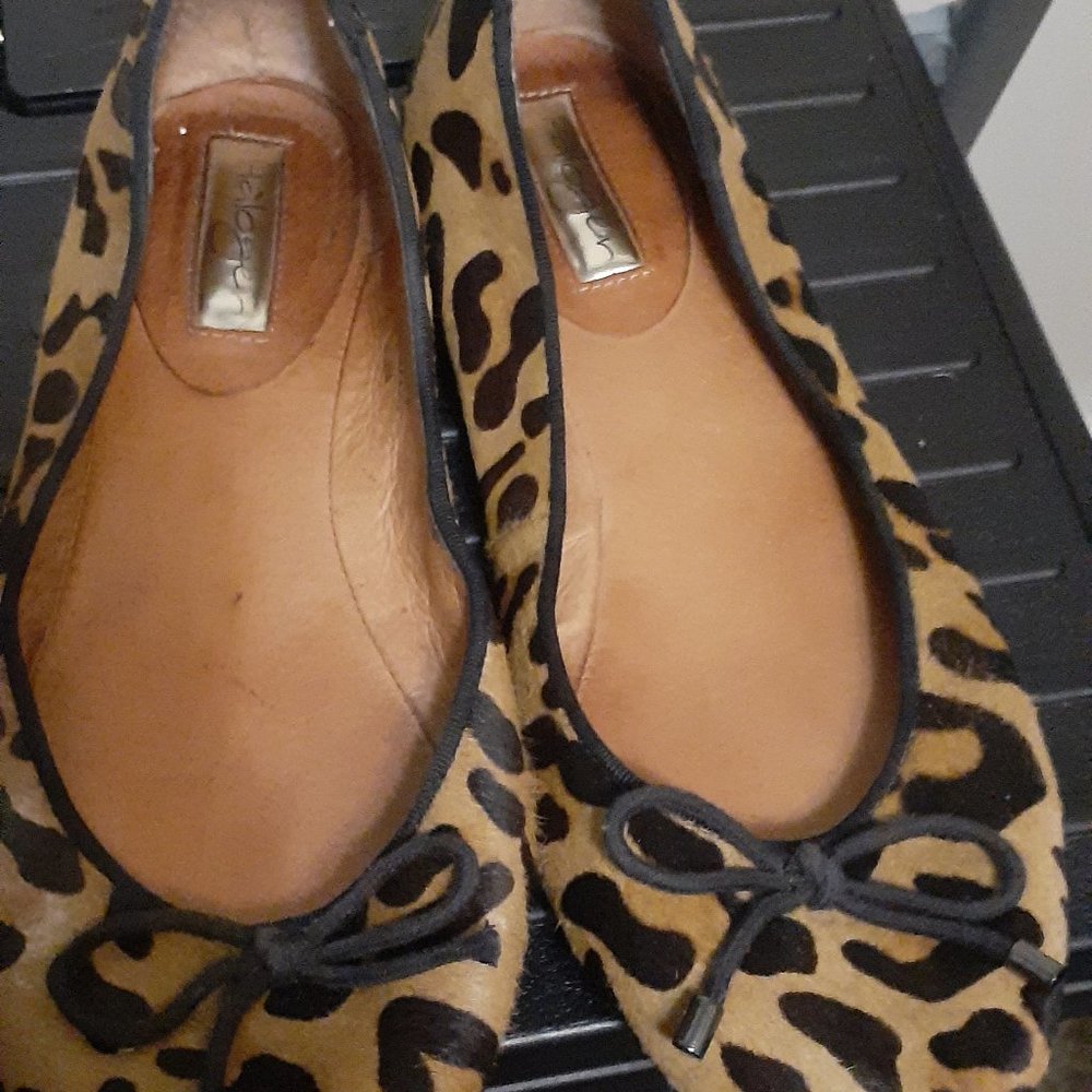 Halogen Leopard Ballet Flat Bow Front